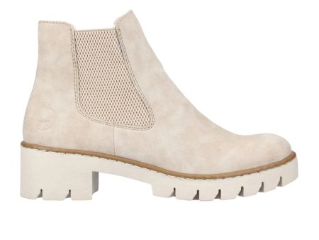 Rieker Prisca X5772-60 Chelsea Boot (Women) - Beige For Cheap