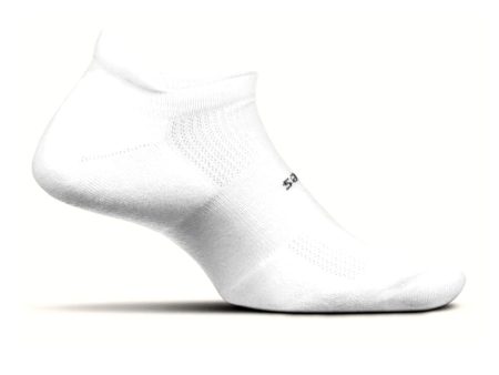 Feetures FA5500 High Performance Ultra Light No Show Tab Sock (Unisex) - White For Sale