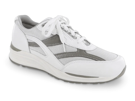 SAS Journey Mesh Walking Shoe (Men) - White Gray Sale