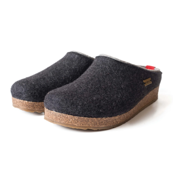 Haflinger Kris Clog (Unisex) - Charcoal For Cheap