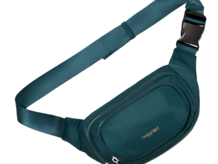 Baggallini Women s On The Go Belt Bag - Emerald Twill Sale