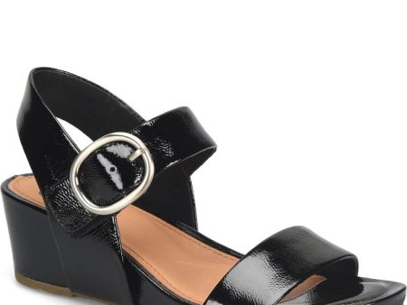 Women s Vaya Wedge Sandals - Black Patent Discount