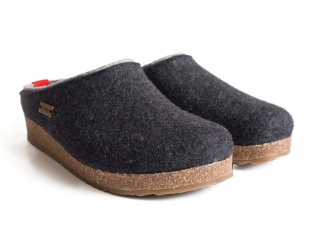 Haflinger Kris Clog (Unisex) - Charcoal For Cheap