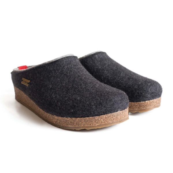 Haflinger Kris Clog (Unisex) - Charcoal For Cheap