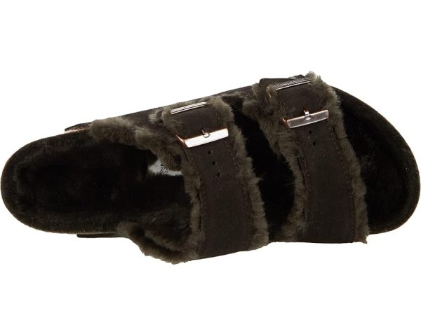 Birkenstock Arizona Shearling in Mocha (regular width) Hot on Sale