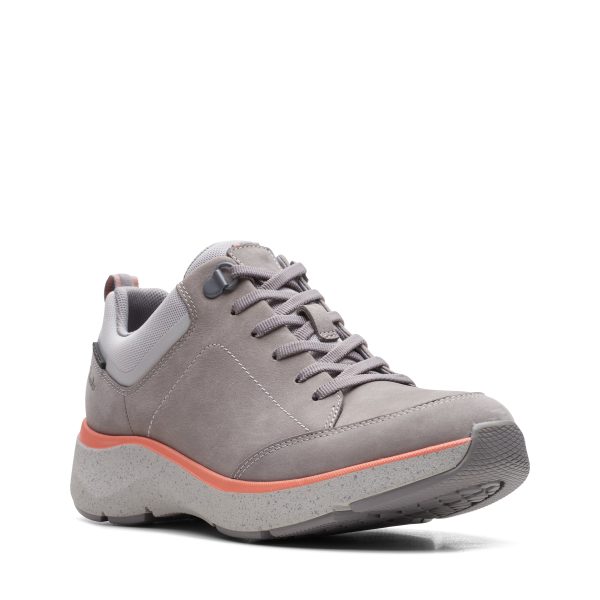 Clarks Women s Wave 2.0 Lace Waterproof - Grey Peach Online Sale