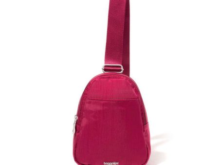 Baggalini Women s Double ZIp Mini Handbag - Beet Red Fashion