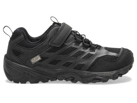 Merrell Kid s Moab FST Low Waterproof Sneaker - Black For Sale