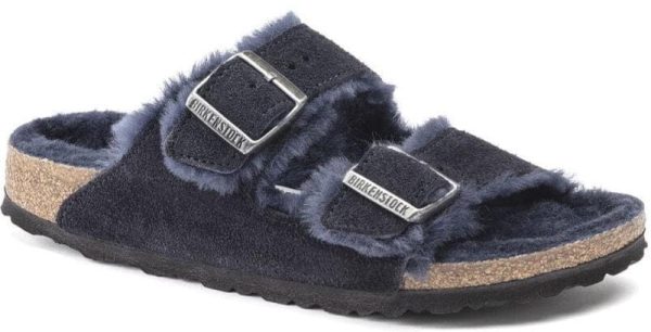 Birkenstock Arizona Shearling in Midnight For Cheap