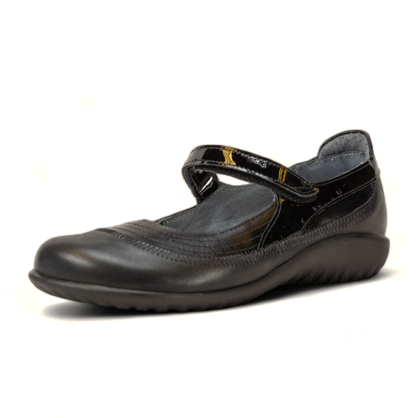 Naot Kirei Mary Jane (Women) - Shiny Black Black Patent Black Madras Sale