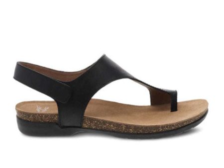 Dansko Reece Backstrap Sandal (Women) - Black Waxy Burnished For Sale