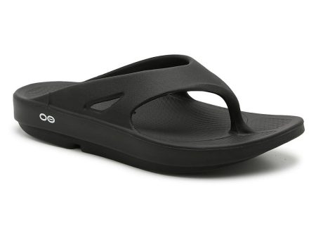 Oofos Unisex OOriginal Thong Sandal Black Discount