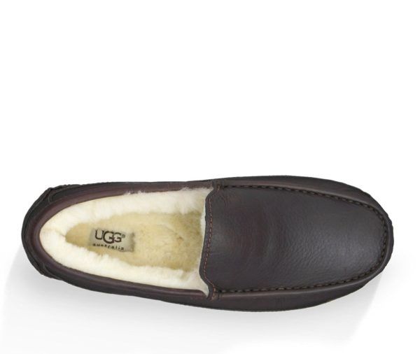 UGG® Men s Ascot Leather Slipper - Dark Spice on Sale