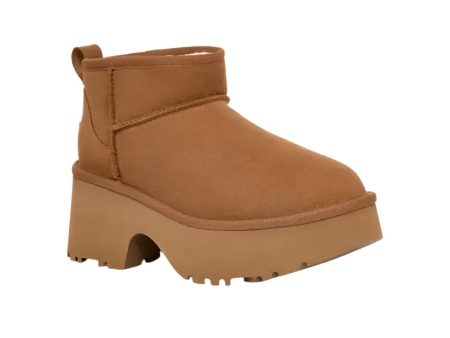 UGG® Women s Classic Ultra Mini New Heights Boot - Chestnut Sale