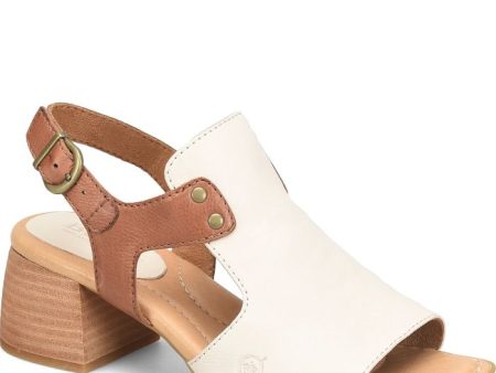 Born Women s Sylvie Sandals - White Brown Sale