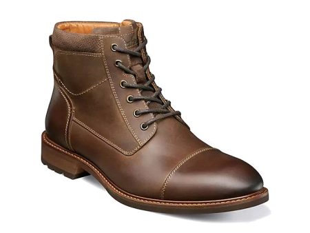 Florsheim Men s Lodge Cap Toe Boots - Brown For Discount