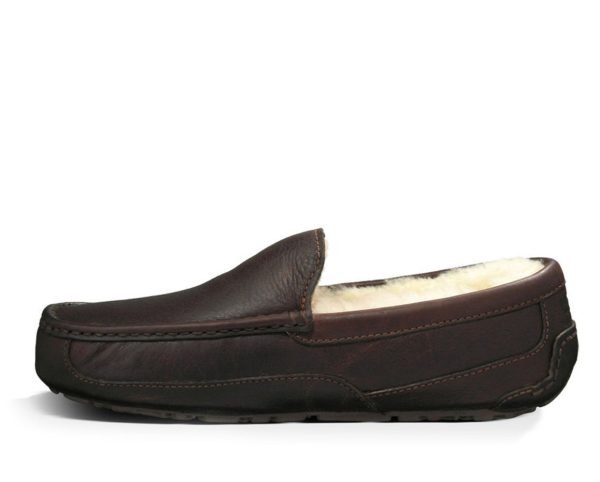 UGG® Men s Ascot Leather Slipper - Dark Spice on Sale