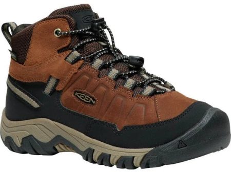 Keen Big Kid s Targhee IV Mid Waterproof Boot - Bison Brindle For Discount