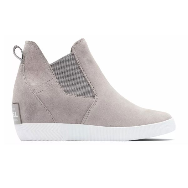 Sorel Out N About Slip On Wedge Ankle Boot (Women) - Chrome Grey White Online now