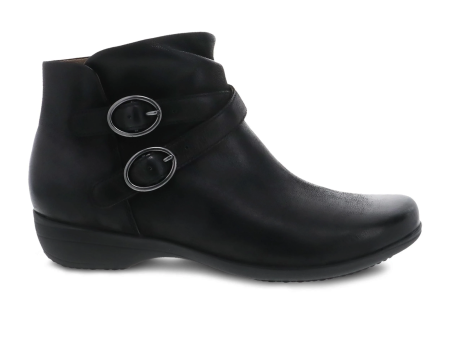 Dansko Faithe Ankle Boot (Women) - Black Burnished Nubuck Online Hot Sale