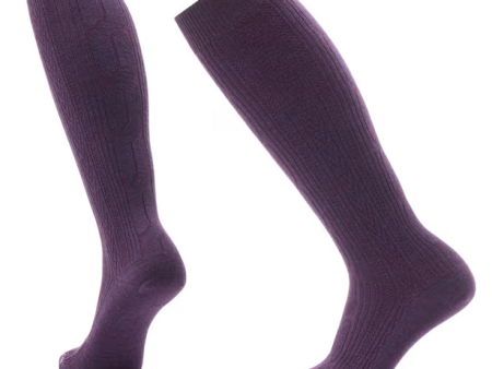 Smartwool Women s Everyday Lifestyle Cable Knee High Socks - Purple Iris Discount