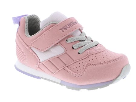 Tsukihoshi RACER Child Shoes (Sizes 7 - 13) - Rose Pink Hot on Sale