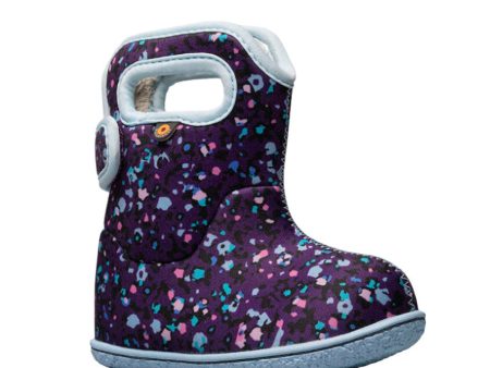 BOGS Kid s Winter Rain Boot - Purple Texture Fashion