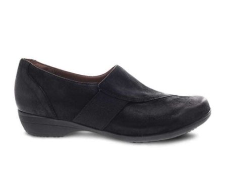 Dansko Fae Slip On (Women) - Black Burnished Nubuck Online Hot Sale