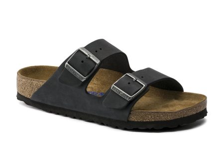 Birkenstock Unisex Arizona Soft Footbed Oiled Leather - Black on Sale