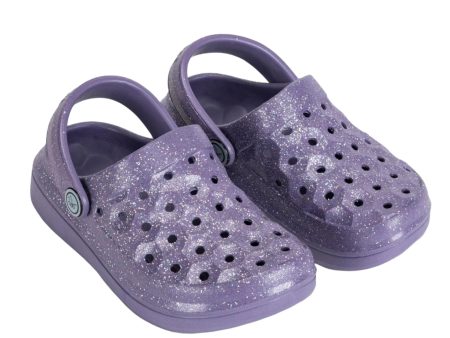 Joybees Kids Varsity Clog - Glitter Enchantment Purple Supply