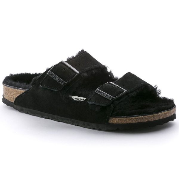 Birkenstock Arizona Shearling in Black Sale