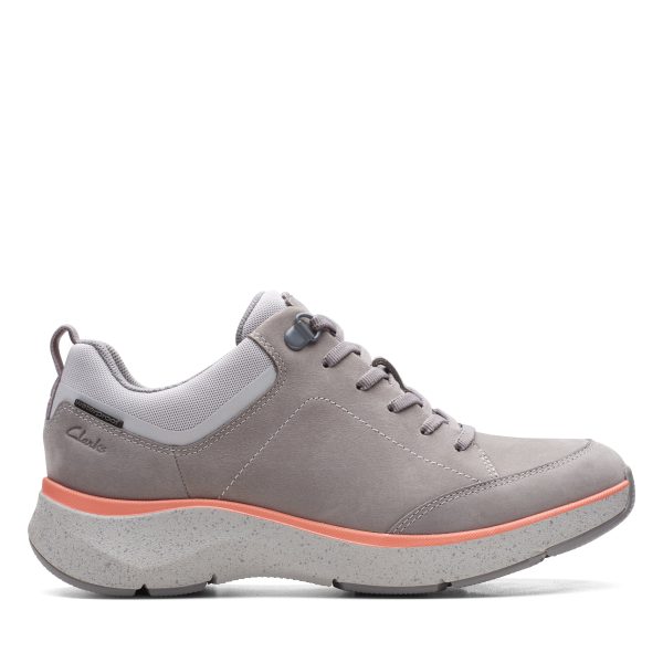 Clarks Women s Wave 2.0 Lace Waterproof - Grey Peach Online Sale