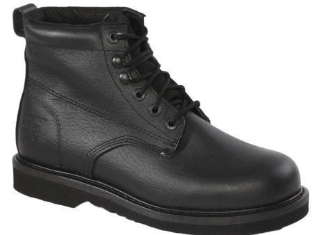 61M21 Rhino 6 inch Plain toe Leather Work Boot - Black Sale