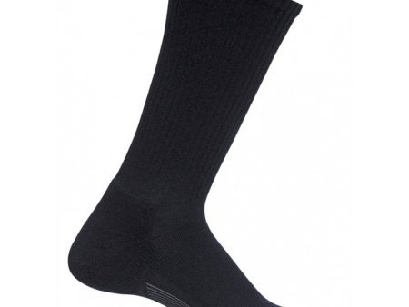 Feetures Men s Max Cushion Crew Sock - Black For Discount