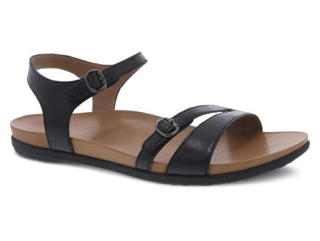 Dansko Women s Janelle Sandal - Black Glazed on Sale