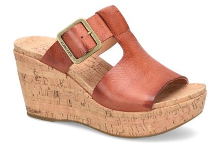 Kork-Ease Andi Wedge Sandal (Women) - Orange Hot on Sale