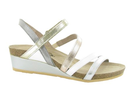 Naot Hero Wedge Sandal (Women) - Silver Pearl White Rose Gold Radiant Gold Cheap