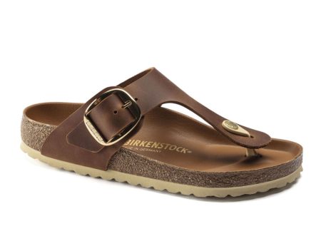 Birkenstock Gizeh Big Buckle Sandal (Women) - Cognac Leather Sale