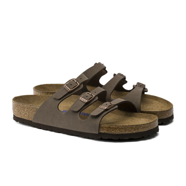 Birkenstock Florida Soft Footbed Slide Sandal (Women) - Mocha Birkibuc Online now