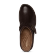 Aetrex Libby Clog (Women) - Brown Leather For Cheap