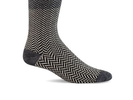 Sockwell Herringbone Tweed Crew Sock (Women) - Black Sale