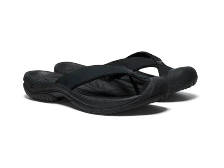 Keen Men s Waimea TG Leather Flip-Flop Sandals - Black Online Hot Sale