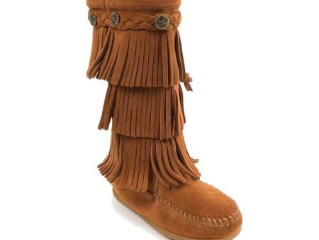 Minnetonka Kid s 3 Layer Fringe Boot - Brown Supply