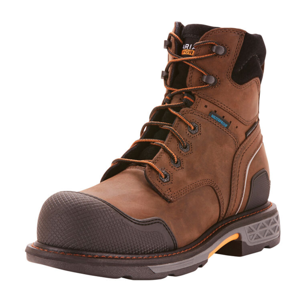 Ariat OverDrive XTR 6  Waterproof Composite Toe Work Boot (Men) - Oily Distressed Brown Hot on Sale