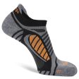 Balega Ultralight No Show Tab - Black Grey Heather Hot on Sale