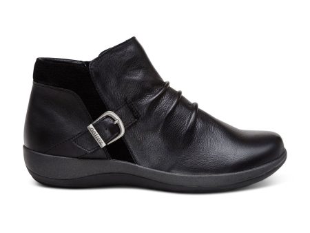 Aetrex Luna Ankle Boot (Women) - Black on Sale