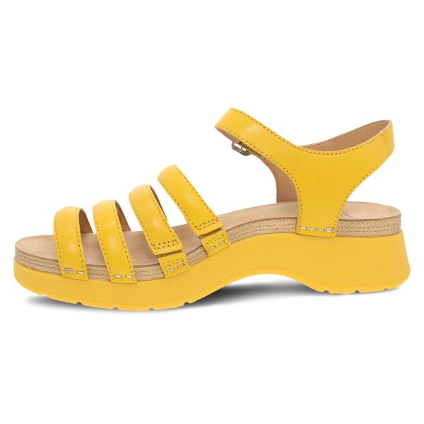 Dansko Women s Roxie Sandal - Yellow Nappa Discount