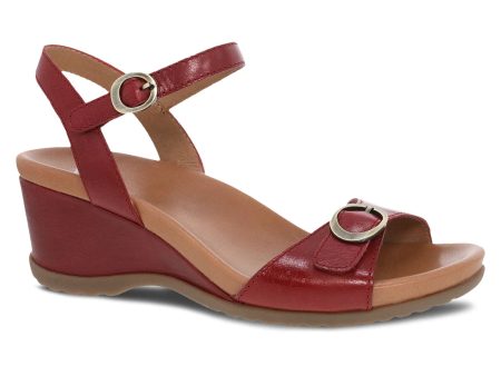 Dansko Women s Arielle Sandal - Red Glazed Leather For Sale