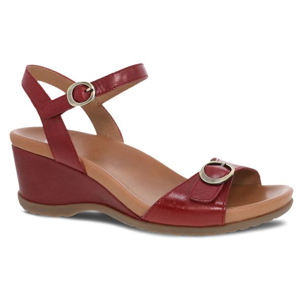 Dansko Women s Arielle Sandal - Red Glazed Leather For Sale