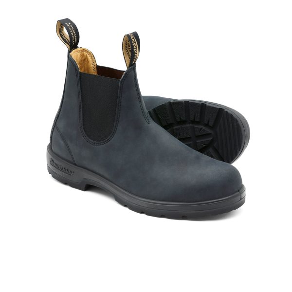 Blundstone Classic 587 Chelsea Boot (Unisex) - Rustic Black Hot on Sale